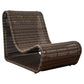 Brown wicker chair on a white background