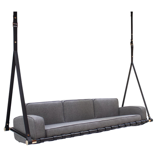 Stainless Steel Outdoor Hanging Sofa with Weatherproof Sunbrella Fabric – Luxury Indoor & Outdoor Seating