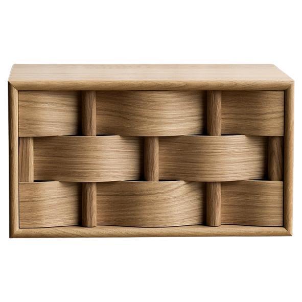 Weave Scandinavian Bedside Table 45 – Solid Oak with Natural Oil Finish