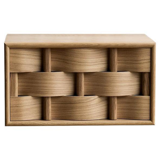 Weave Scandinavian Bedside Table 45 – Solid Oak with Natural Oil Finish