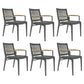 Outdoor Dining Chair with Armrests & Rope Detailing / Set of 6