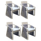 Outdoor Dining Chairs in Grey Teak 'Set of 4'