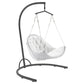Outdoor Hanging Wicker Chair with Stand – Free-Swinging Comfort