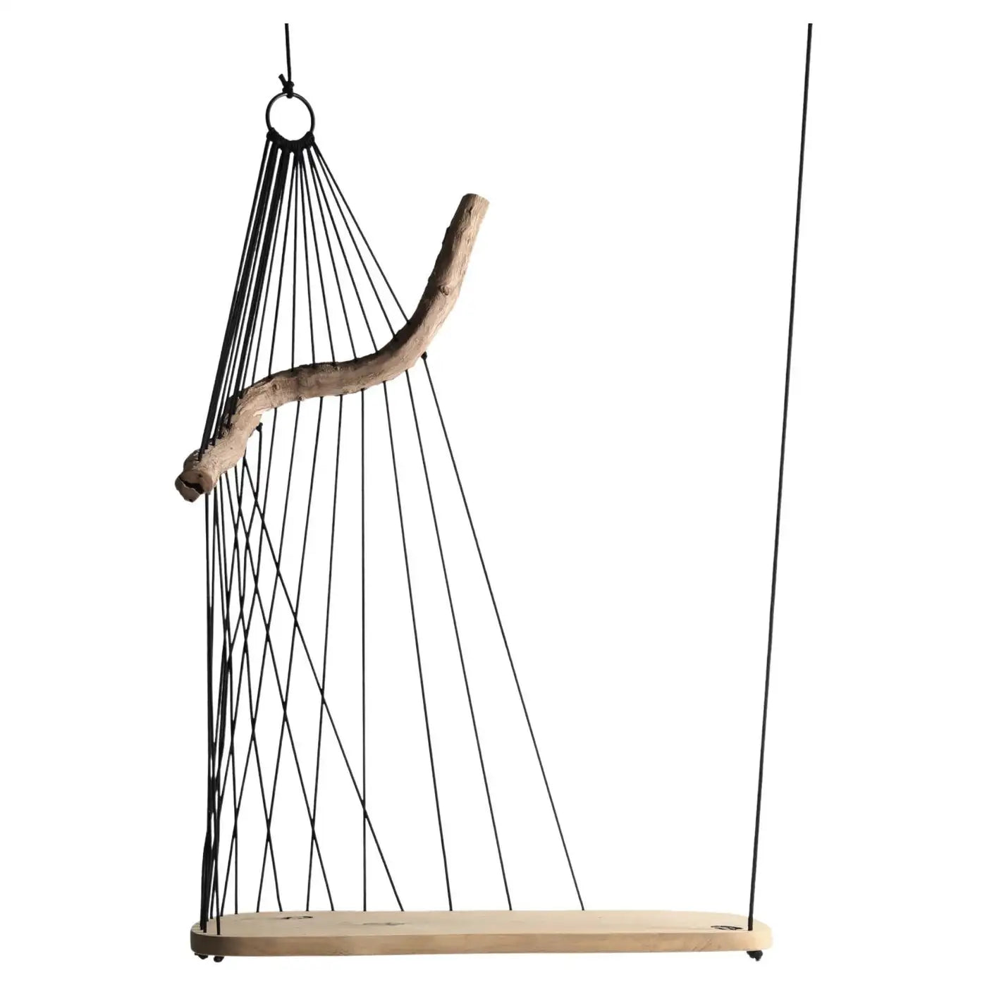 Modern Natural Wooden Bench / Swing, Floating Divan