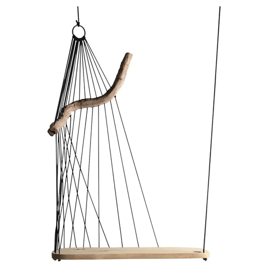 Modern Natural Wooden Bench / Swing, Floating Divan
