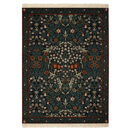 BLACKTHORN Wool Rug – Petrol