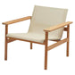 Outdoor Pelagus Lounge Chair in FSC Teak and Weatherproof Sling Fabric