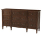 French Directoire Style Nine-Drawer Walnut Dresser