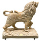 Vintage Folk Art Carved Wood Juvenile Size Carousel Figure of a Standing Lion