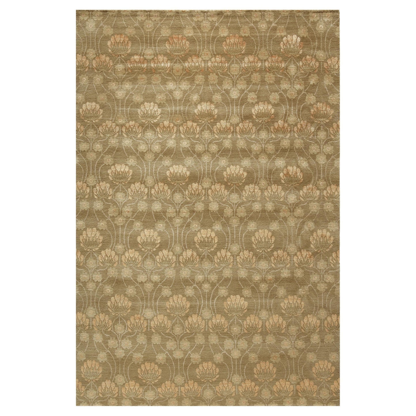 Luxury Modern Hand-Knotted Empress Arts & Crafts Fawn Rug – 305 x 427 cm