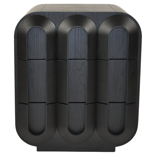 Arcate Bedside Table – Open-Pore Ash Wood, Italian Design