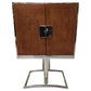Brown cabinet with chrome frame on a white background