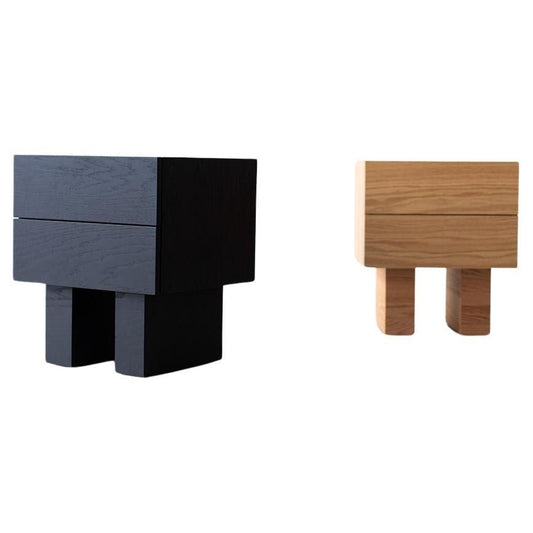 Suelo Modern Oak Nightstand – Handcrafted with Push-to-Open Drawer