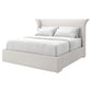 Flared Modern Fully Upholstered Queen Bed - Light