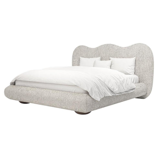 Dandy King Bed in Camio Textured Boucle Fabric