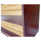 Mid-Century Leather Wrapped Credenza – Red Oak