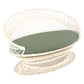 Set of 2 Egg Shape Fiberglass Spun Outdoor Lounge Chairs with Woodard Glass-Top Coffee Table