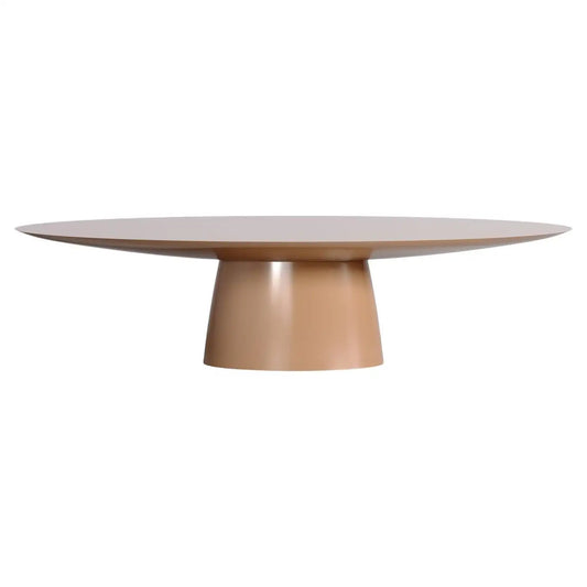 Indoor/Outdoor Dining Table in Scratch-Resistant Lacquered Resin, RAL1001