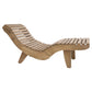 Wooden lounge chair on a white background
