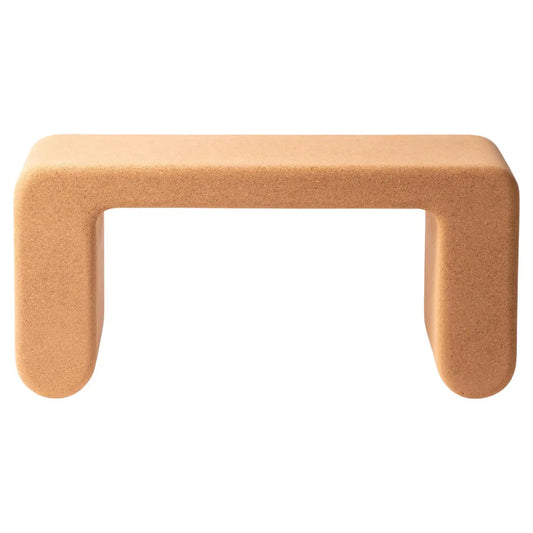Beige bench on a white background