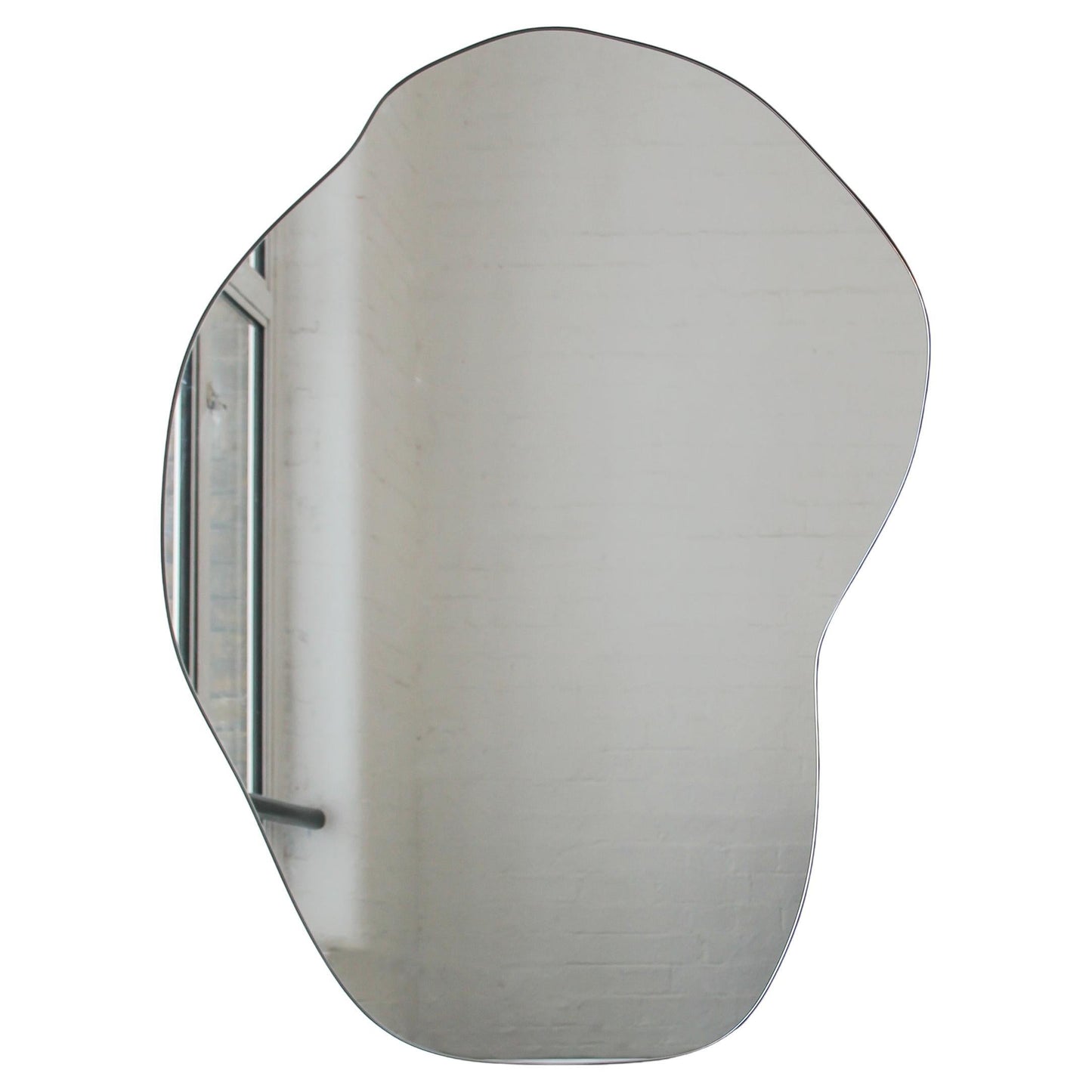 Freeform Organic Wall Mirror with Bronze Patina Frame – Contemporary