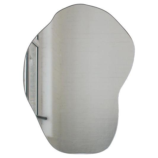 Freeform Organic Wall Mirror with Bronze Patina Frame – Contemporary