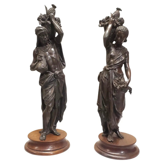 Pair of fine 19th century Orientalist male and female figures