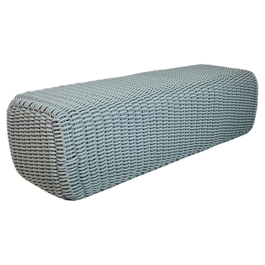 Modern Outdoor Bench – Glacier Woven Design, Weather-Resistant, 21st Century