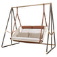 Customizable Outdoor Swing with Leather Details