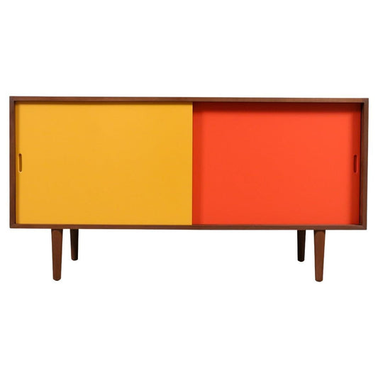 Custom Multi-Color Lacquered Credenza – Mid-Century Modern