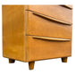 Mid-Century Modern Heywood-Wakefield Sculpted 4-Drawer Low Dresser – Solid Maple, c.1950