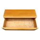 Wooden drawer with lid on a white background