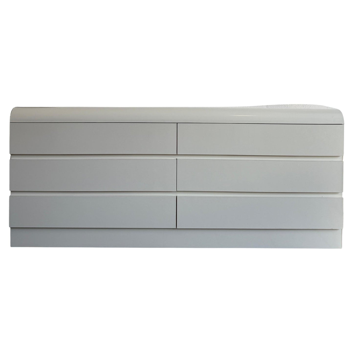 Gray headboard with a modern design on a white background