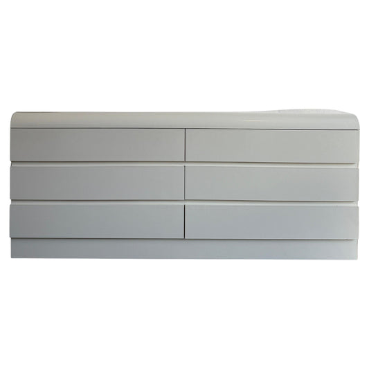Gray headboard with a modern design on a white background