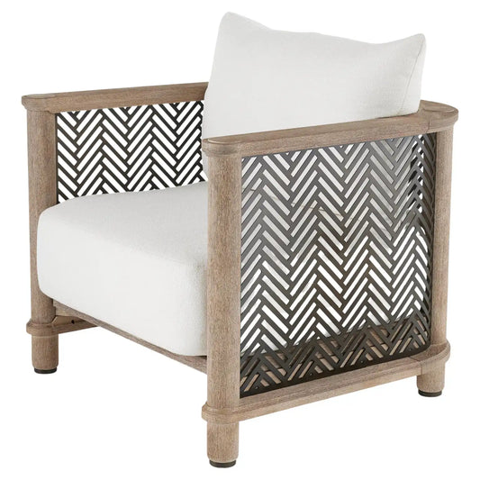 Performance Bouclé willow stained teak Outdoor Chair