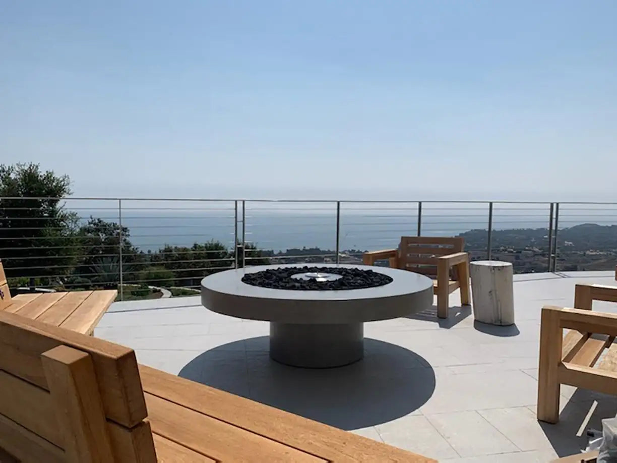 Floating Concrete Fire Pit Table