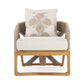 Outdoor Lounge Chairs – Set of 2 in Water-Based Teak with Hand-Woven Polyester Rope