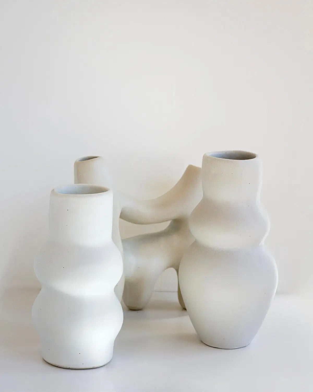 Symbiosis Clay Vase - Bone White