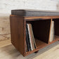 Hifi Vinyl LP Storage Bench – Mid-Century Modern Walnut Stereo Cabinet