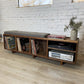 Hifi Vinyl LP Storage Bench – Mid-Century Modern Walnut Stereo Cabinet