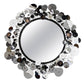 Raindrops Sculptural Wall Mirror – Chrome & Iron Design