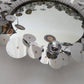 Raindrops Sculptural Wall Mirror – Chrome & Iron Design