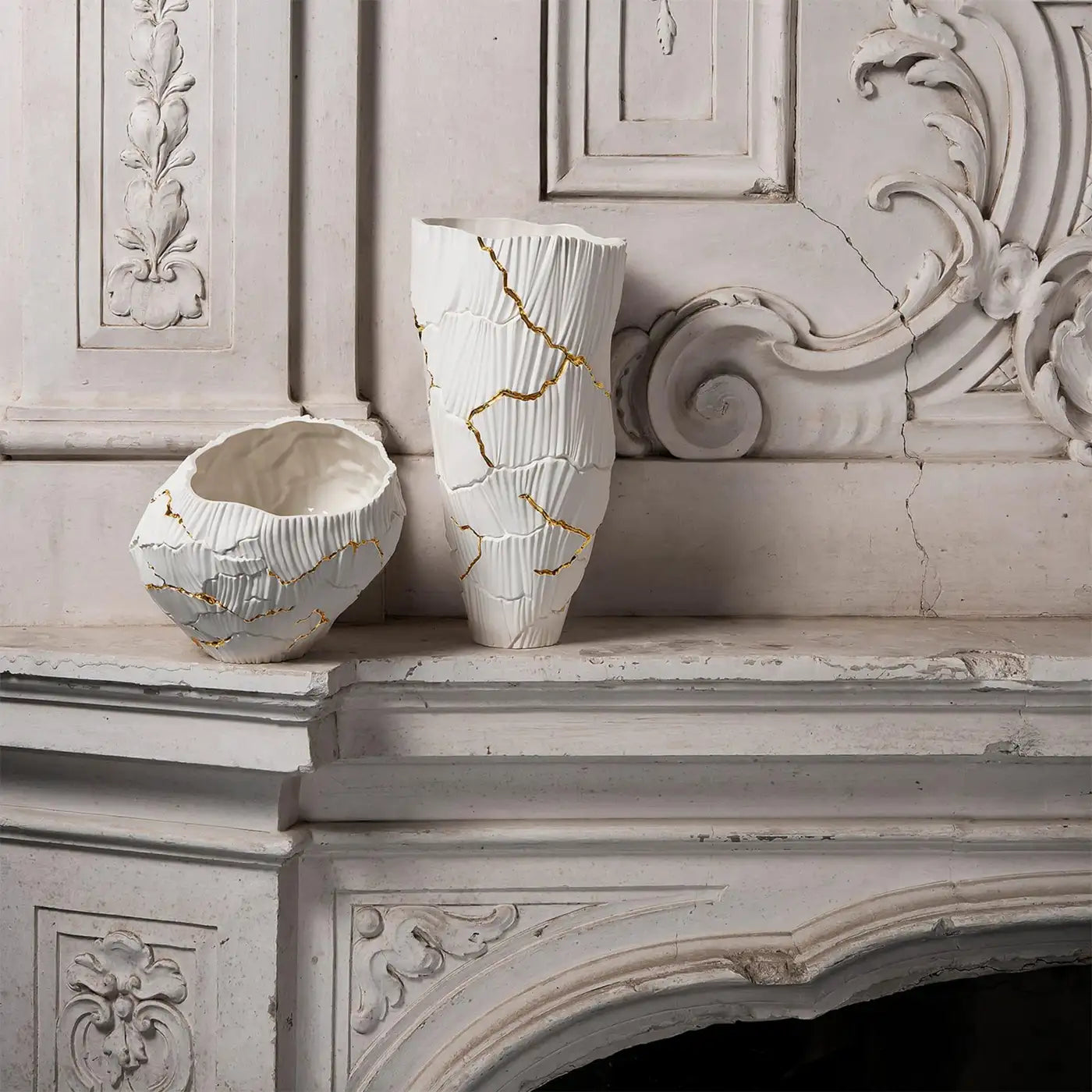 Meltemi Gold Cracks Vase
