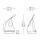 Dimensions of two decorative items shown with measurements in centimeters and inches.