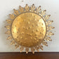 Gold Metal Sunburst Ceiling Light