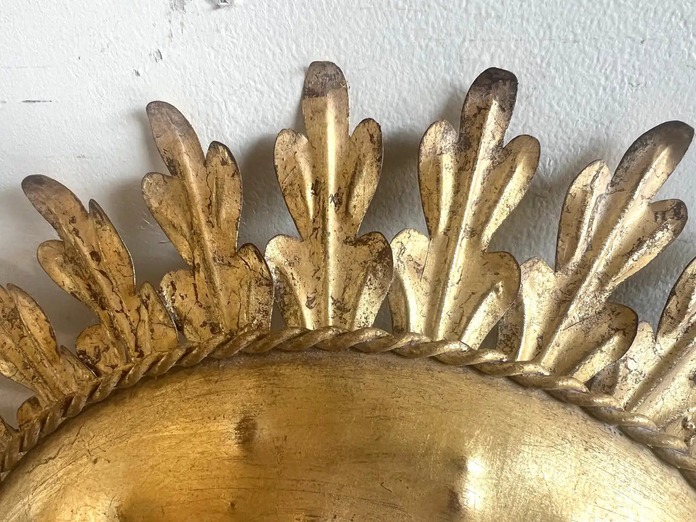 Gold Metal Sunburst Ceiling Light