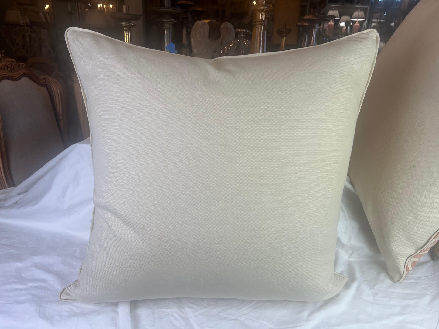 Pair of Carnavalet Patterned Fortuny Pillows