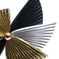 Brass, Chrome and Black Metal Wall Art