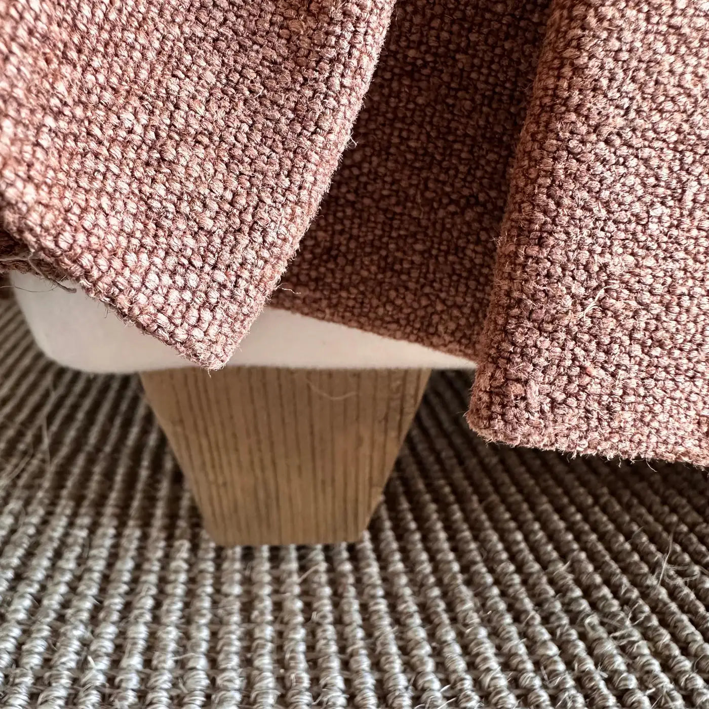 April Slip Covered Bench in Pure Linen with Pleated Skirt