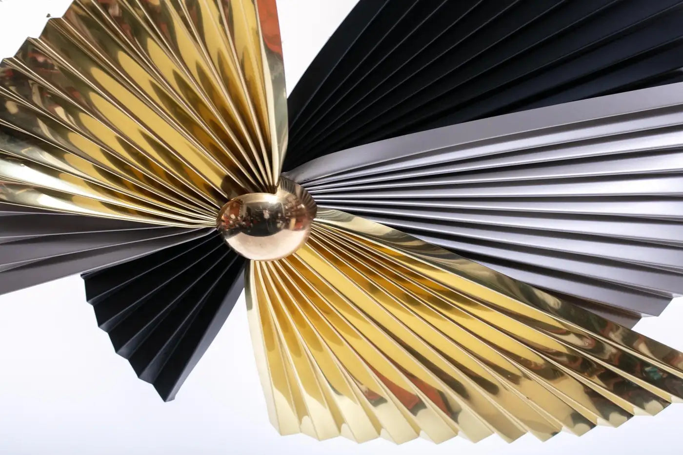Brass, Chrome and Black Metal Wall Art